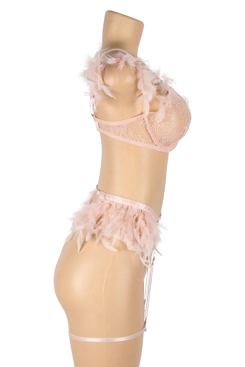 HoneyDoll Premium Lace Bra & Panty Lingerie Set