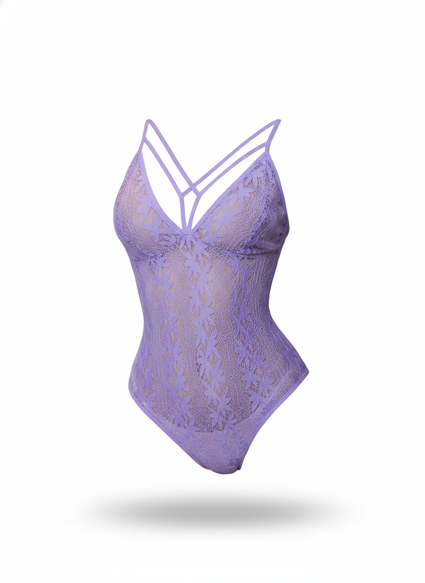Lavender Lace Bodysuit Lingerie for Women