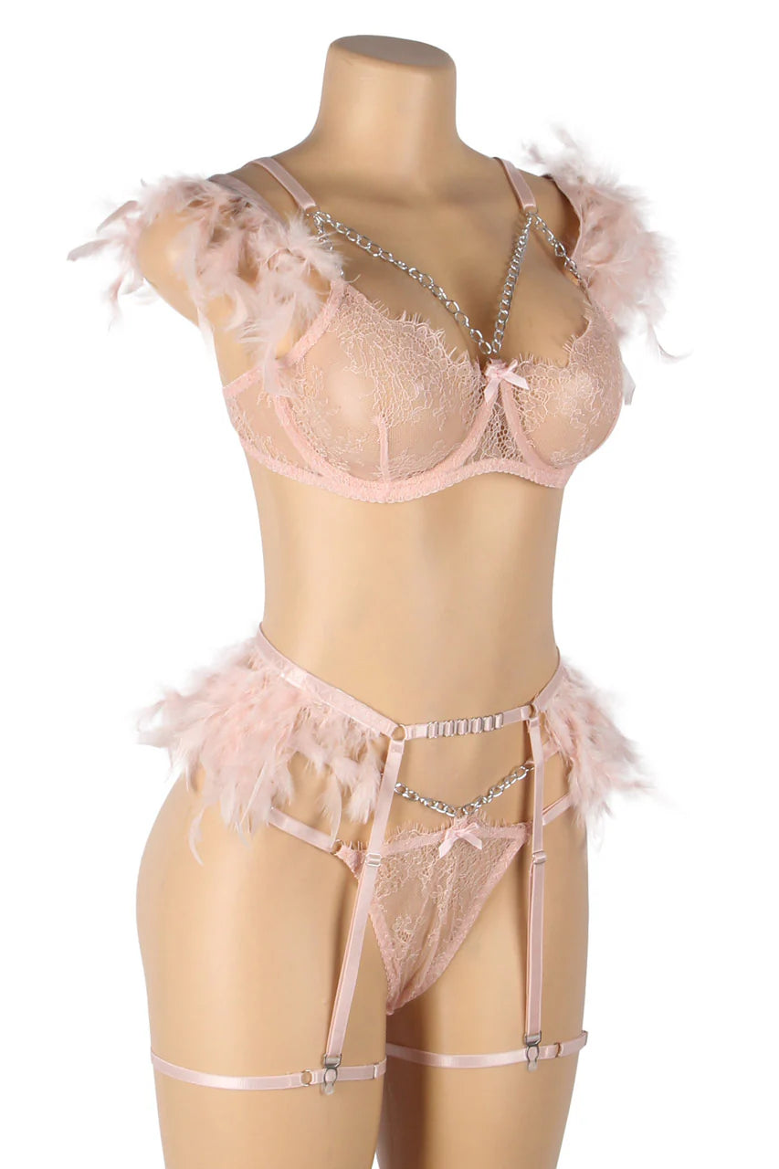 HoneyDoll Premium Lace Bra & Panty Lingerie Set