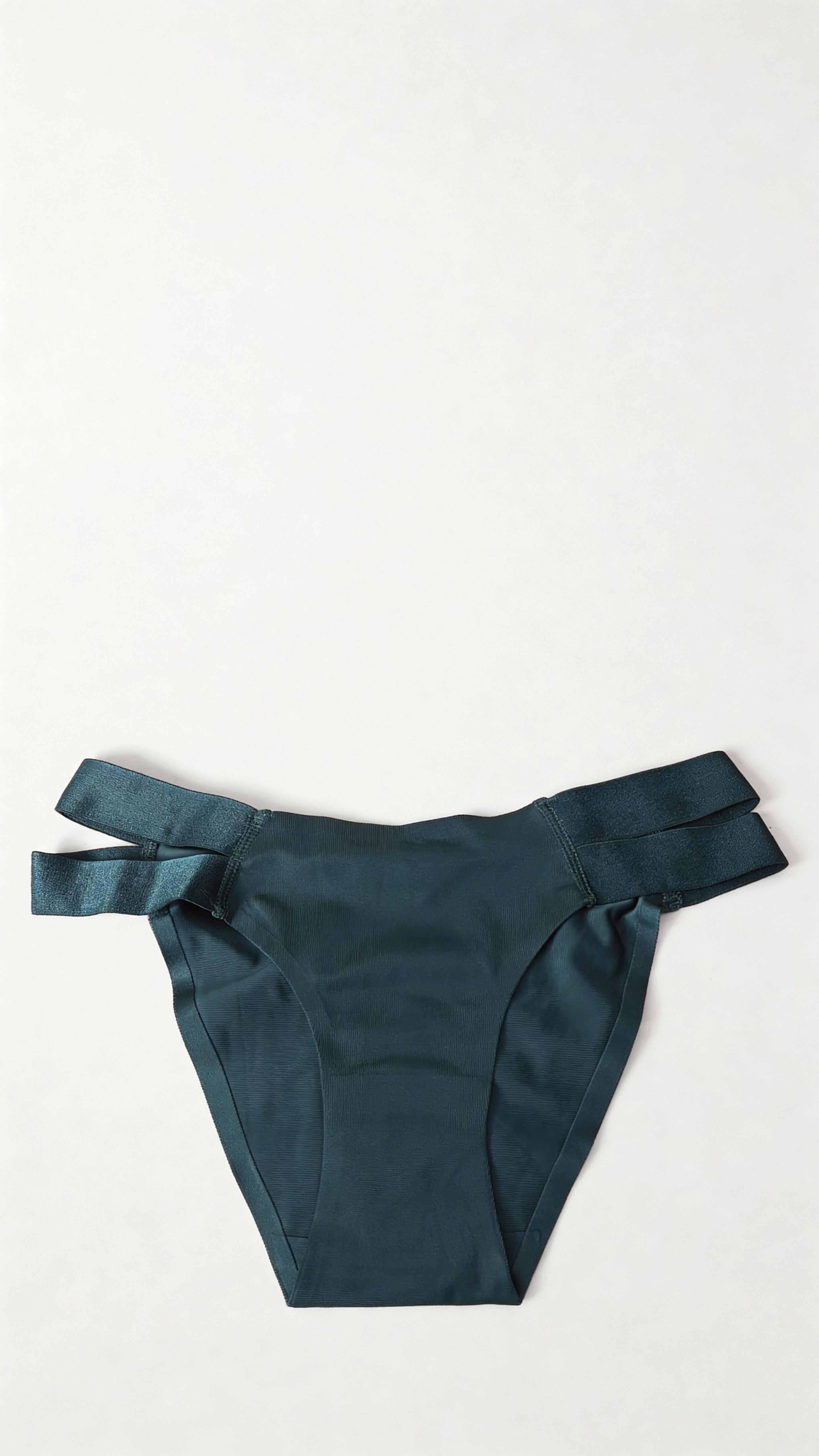 Dark Green Double Strap Bikini Panty for Women – Stylish Low-Rise Strappy Brief | Soft Stretch Everyday Lingerie