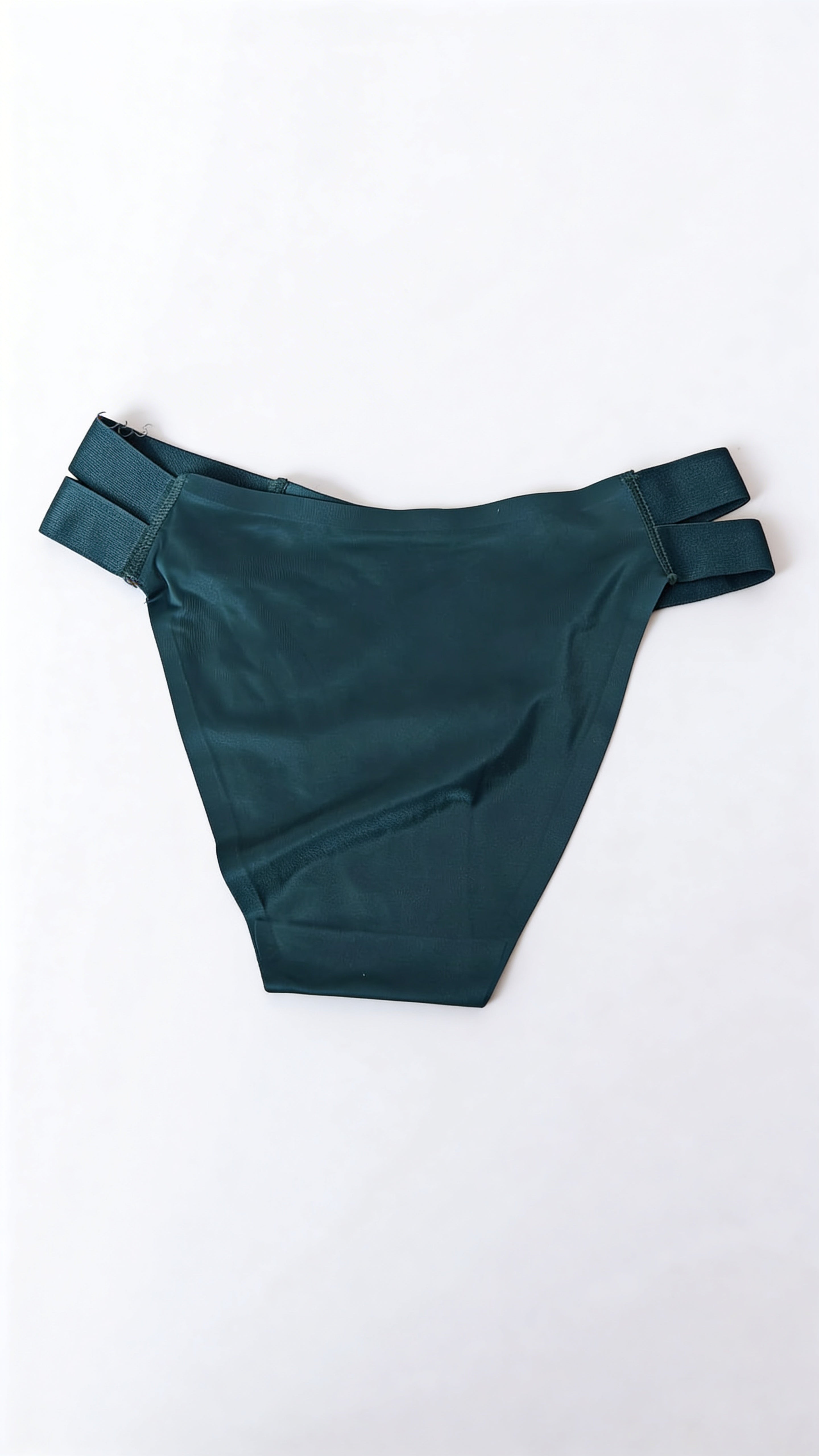 Dark Green Double Strap Bikini Panty for Women – Stylish Low-Rise Strappy Brief | Soft Stretch Everyday Lingerie